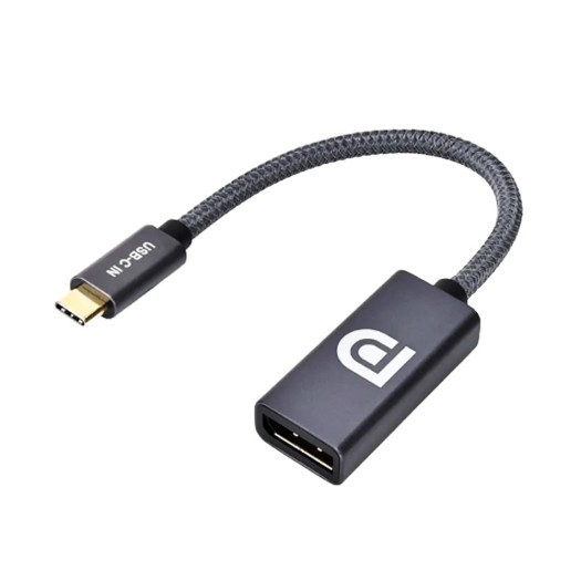 USB C to DisplayPort Adapter Cable 4K 60Hz 2K 144Hz Thunderbolt 3 Type C Male to DP Female Converter USB-C Monitor USB4 Thunderbolt 4 MHL Audio Video Short Wire for MacBook Pro Mac Air Surface Book Dell XPS USB 3.1 Type-C Display Cord Port Extender